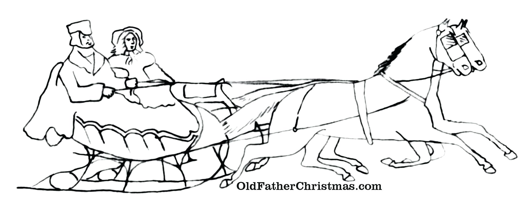2185x861 Coloring Page Santa Sleigh Coloring Page Back To Article A Pages