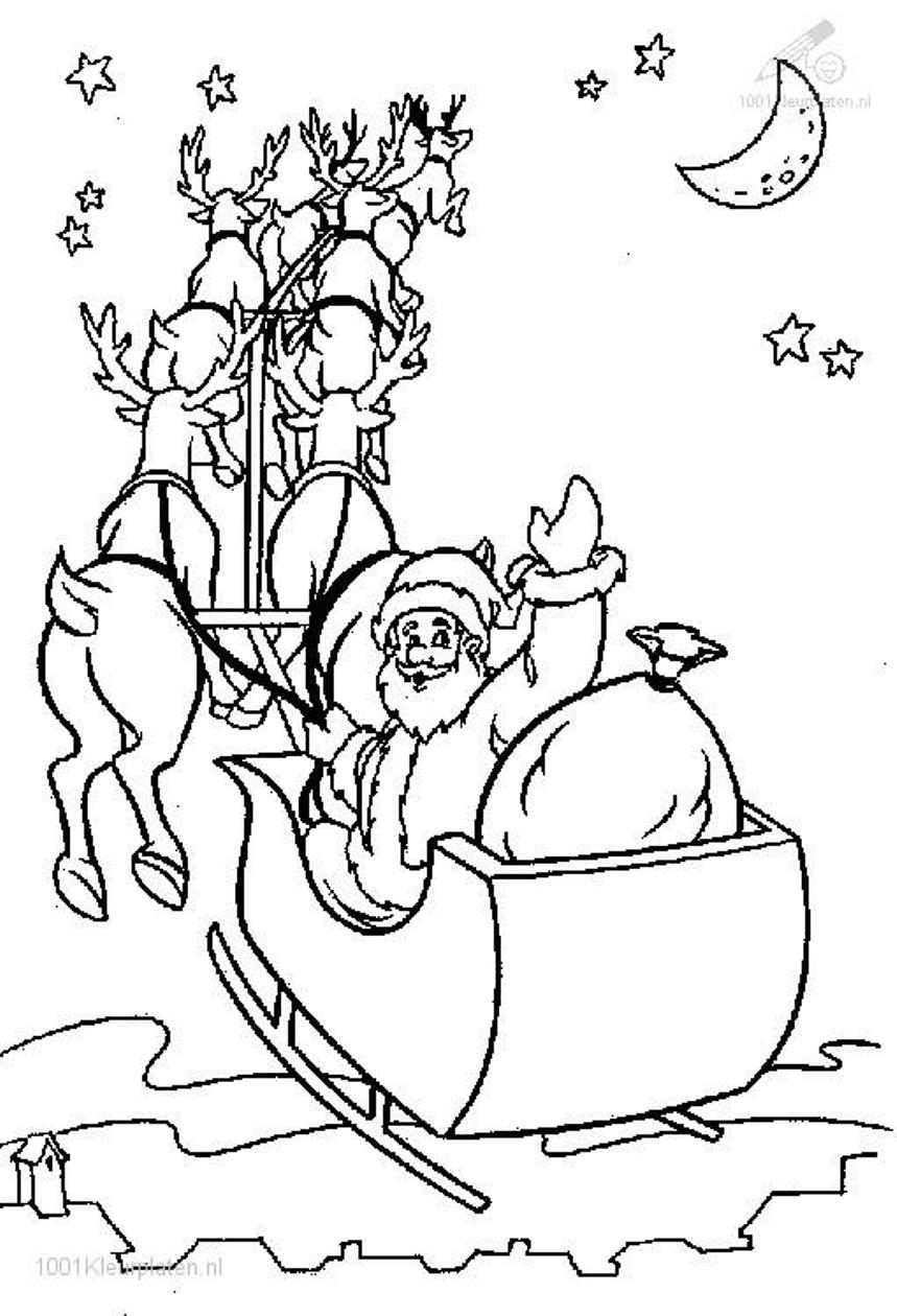 859x1260 Coloring Page One Horse Open Sleigh Sleigh Coloring Page Ecolor