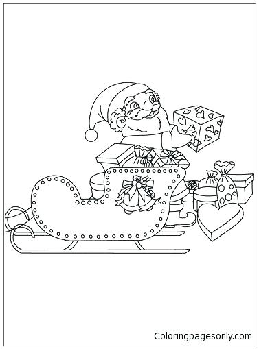 377x509 Free Printable Santa Sleigh Coloring Pages Kids Coloring Sleigh