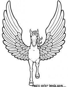 237x300 Pegasus Unicorn Horse Coloring Pages Printable Free