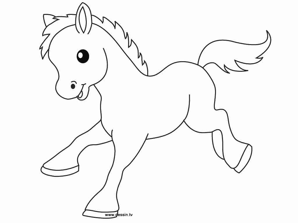 1024x768 Cute Baby Horse Coloring Pages Only In Draw Easy Bright Of Horses
