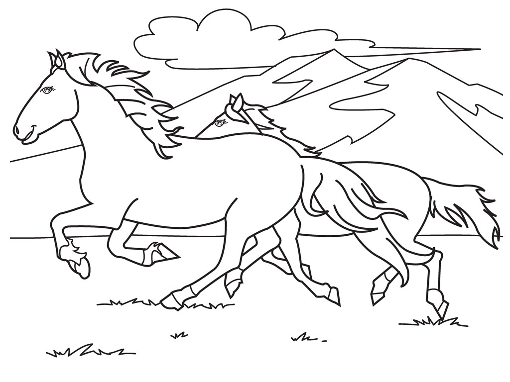 1024x768 Beautiful Inspiration Printable Horse Coloring Pages Christmas