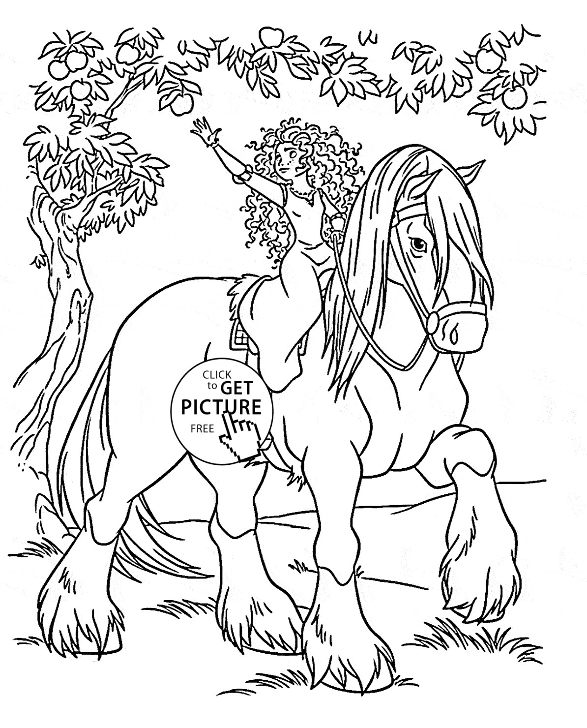 1194x1480 Coloring Pages Girl Riding Horse Best Of Disney Princess Merida