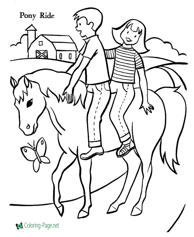 670x820 Horse Coloring Pages Girl Boy Riders