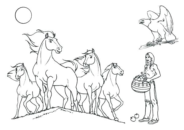 600x424 Spirit Horse Coloring Pages Horse Coloring Page Horses Coloring