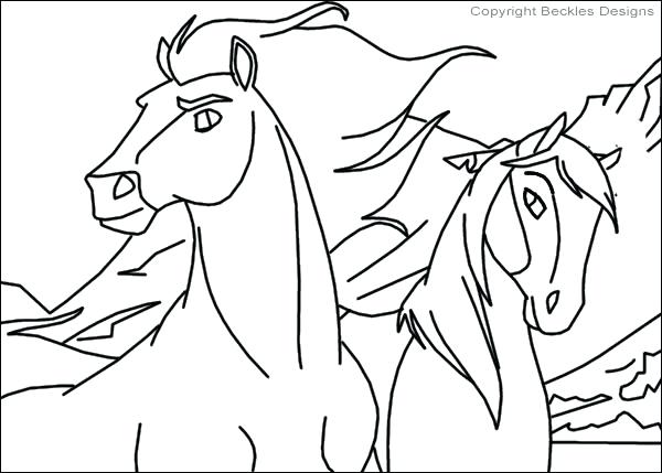 600x429 Spirit Horse Coloring Pages