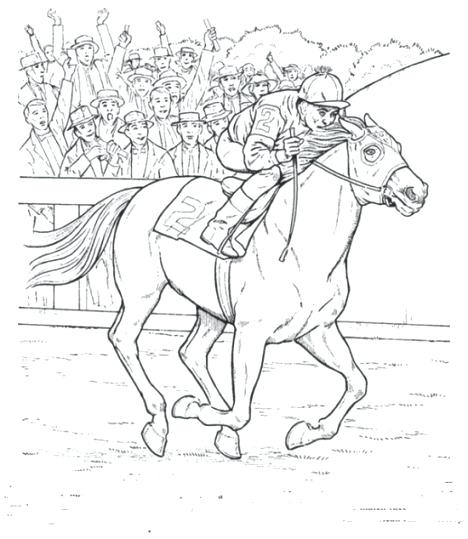 468x539 Sports Race Horse Coloring Pages Print And Color All About Free