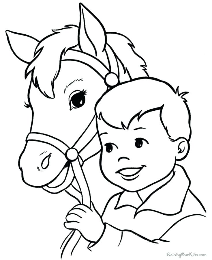 735x900 Horse Coloring Pictures To Print Realistic Horse Coloring Pages