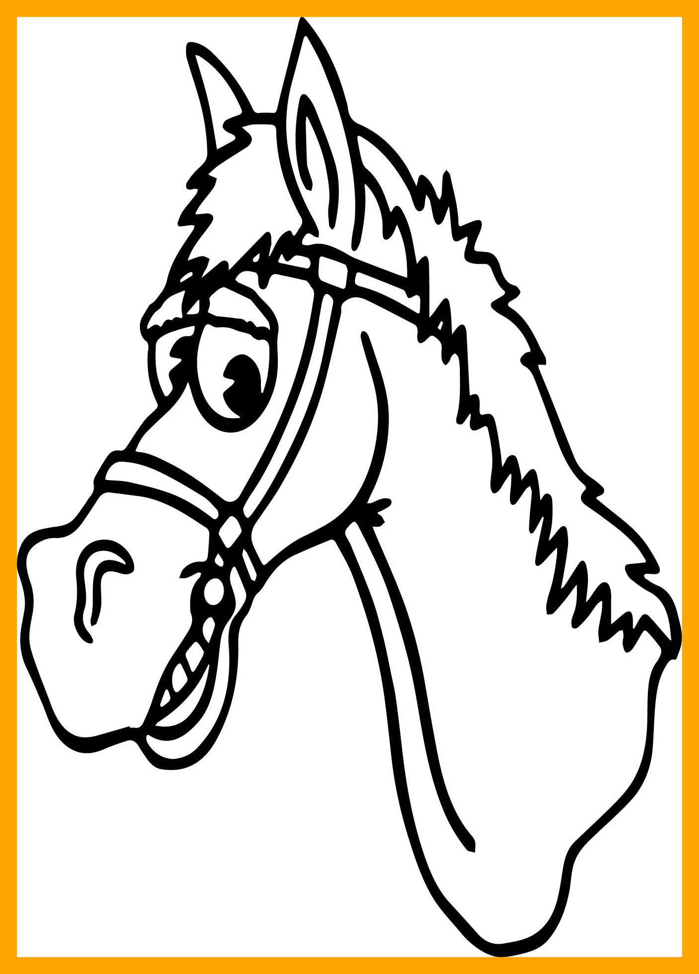1409x1964 Marvelous Horse Face Coloring Page Pin Drawn Mask Of Style