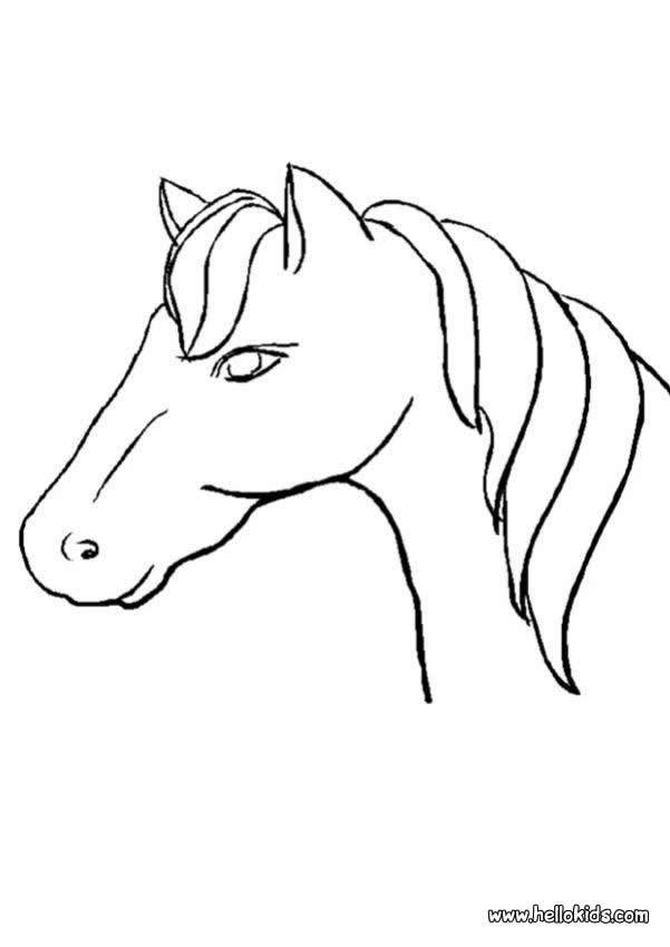 601x850 Horse Head Coloring Pages
