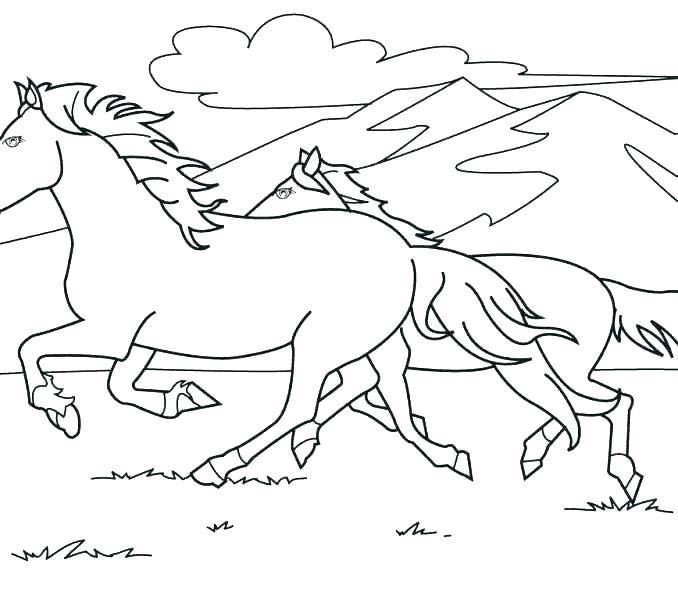 678x600 Wild Horse Coloring Pages To Print Jgheraghty Site