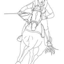 220x220 Jockey On A Galloping Horse Coloring Pages