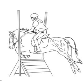 268x268 Coloring Page Horse Jumping Archives