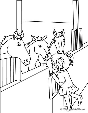 364x470 Horse Riding School Coloring Pages