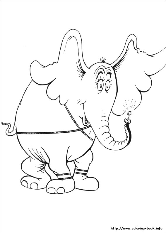 567x794 Horton Coloring Picture