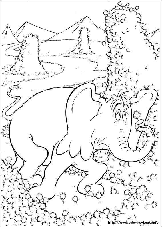 567x794 Horton Coloring Picture