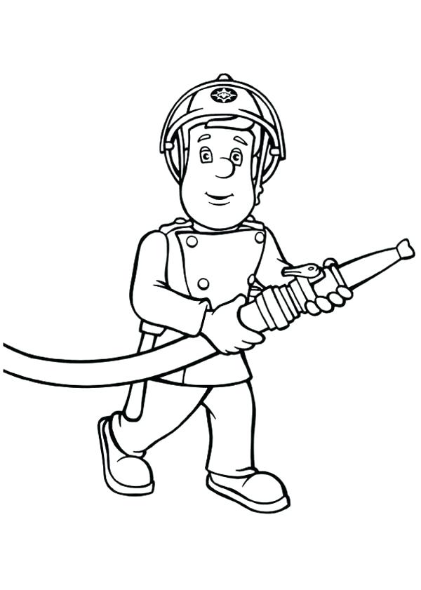 600x841 Fireman Sam Coloring Pages Fireman Bring Hose Coloring Page