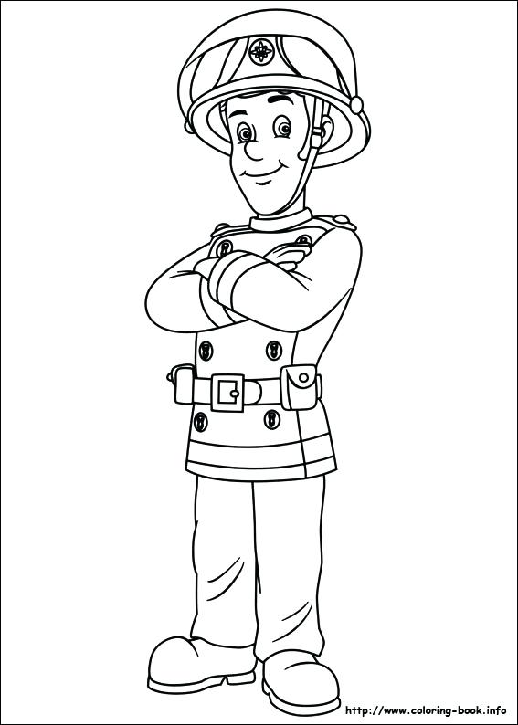 567x794 Fireman Sam Colouring Pages Printable Fireman Bring Hose Coloring