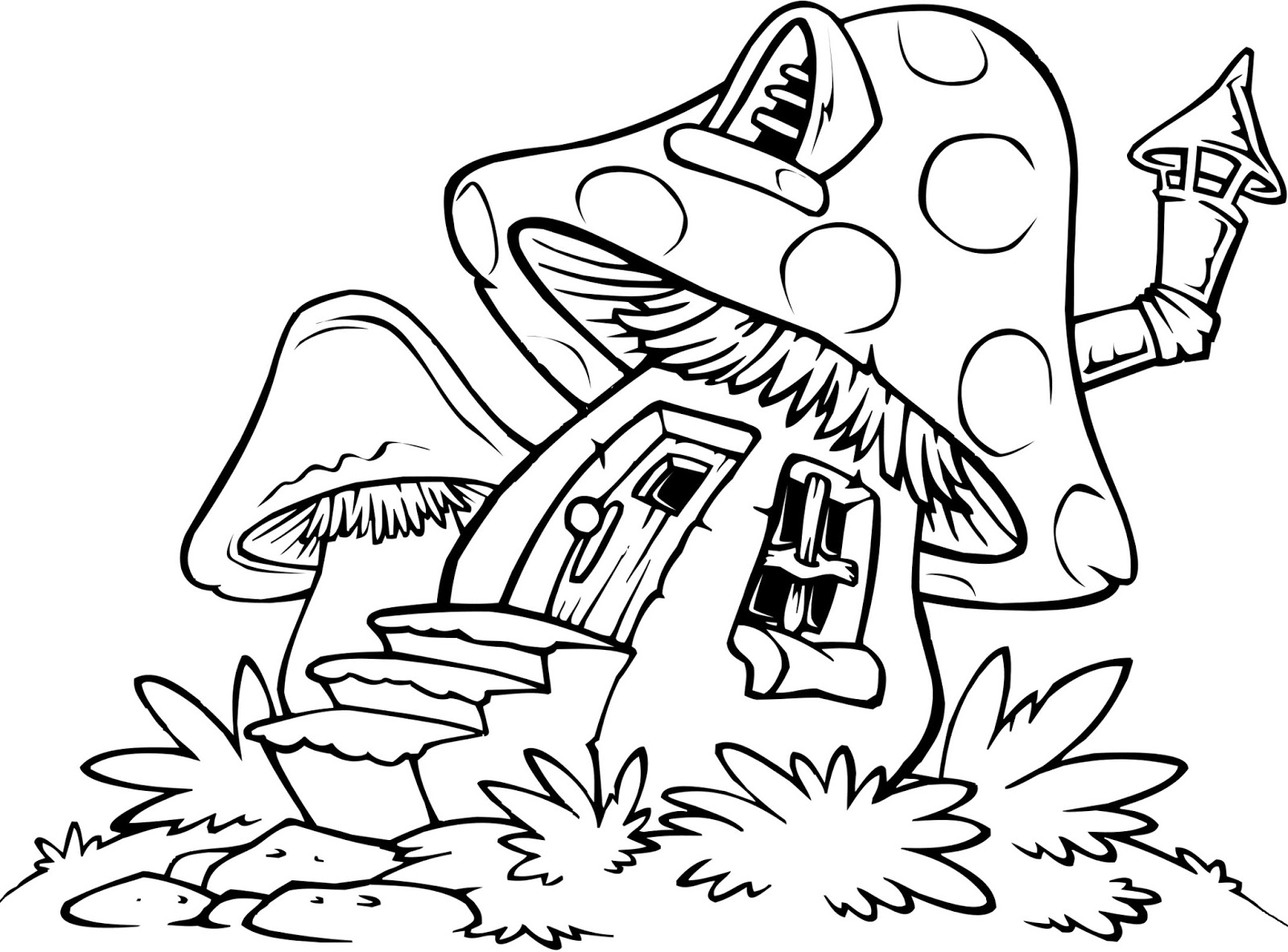 1600x1182 Houses Coloring Pages Printable Family, People And Jobs Coloring