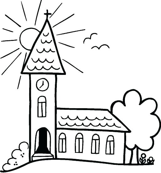 513x550 Church Coloring Page Seven Sacraments Coloring Pages Church