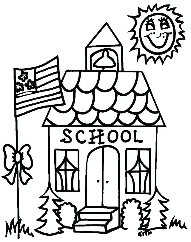 640x812 School Building Coloring Pages To Print For Fuhrer Von