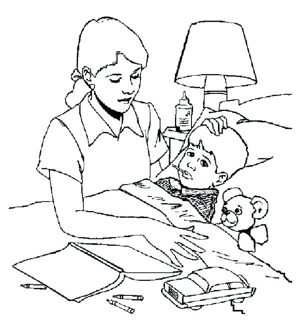 600x660 Hospital Coloring Pages