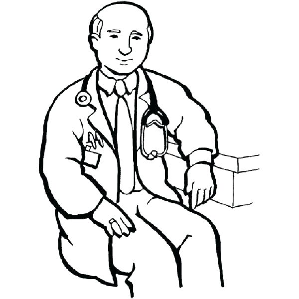 600x600 Doctor Coloring Pages Coloring Pages Doctor Hospital Male Doctor