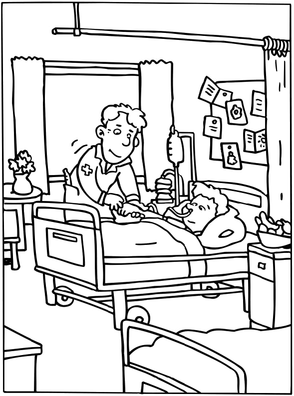 589x794 Doctors Hospitals Coloring Page Sheets Family, People And Jobs