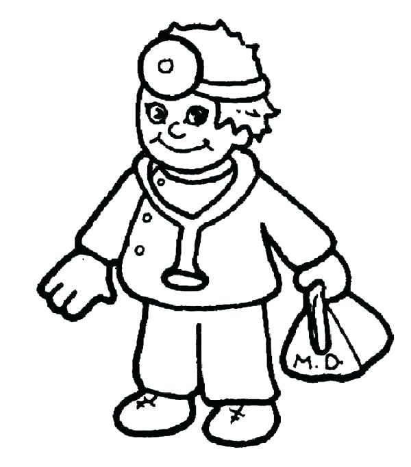 600x682 Hospital Coloring Pages Doctor Coloring Sheets Cartoon Hospital