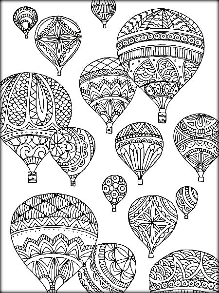 Hot Air Balloon Coloring Pages Free Printable at GetDrawings | Free ...