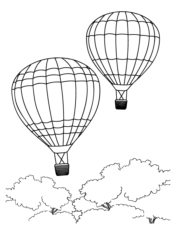 612x792 Hot Air Balloon Coloring Pages Hot Air Balloon Coloring Pages