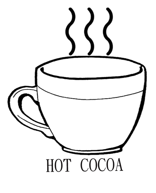 542x672 Drinking Hot Chocolate Cocoa Coloring Page Kids Coloring Pages