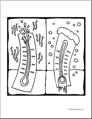 304x392 Clip Art Hot And Cold