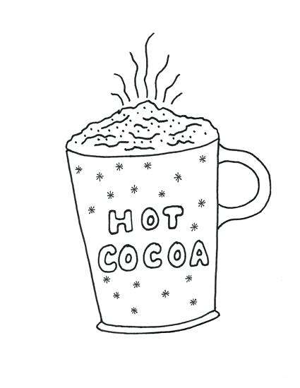 425x550 Hot Chocolate Coloring Page Hot Cocoa Mug Coloring Sheet Hot