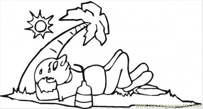 650x349 Hot Summer Coloring Page