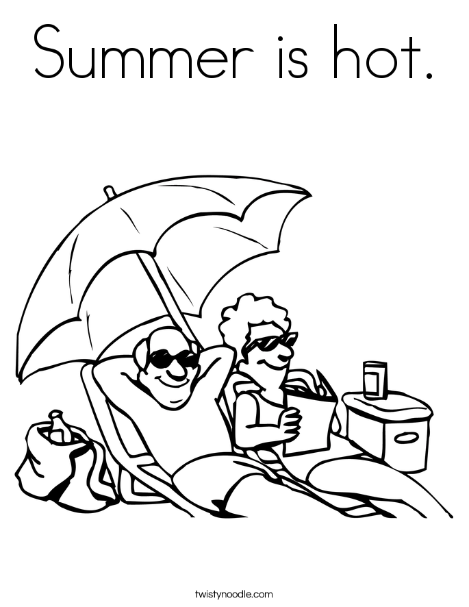 685x886 Summer Is Hot Coloring Page