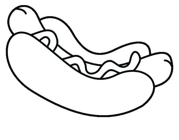 600x469 Hot Dog Coloring Pages Hot Dog Coloring Page Coloring Pictures
