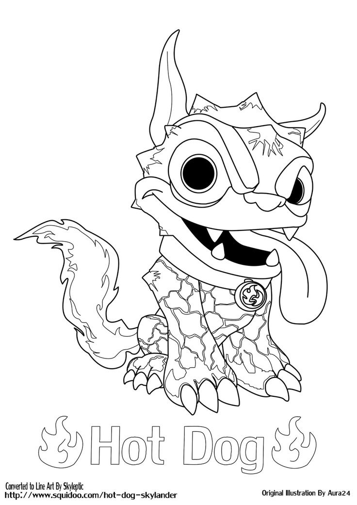 736x1041 Skylander Hot Dog Coloring Pages Z Dog, Skylanders