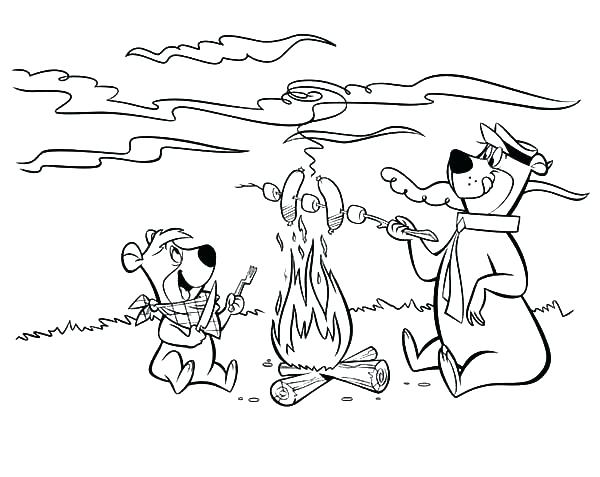 600x477 Free Printable Dog Coloring Pages Dog Color Page Yogi Bear And Boo