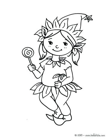 364x470 Girl Elf Coloring Pages