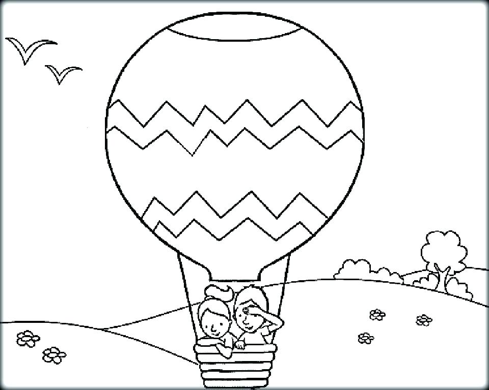 960x767 Balloon Coloring Pages Hot Air Balloon Printable Coloring Pages