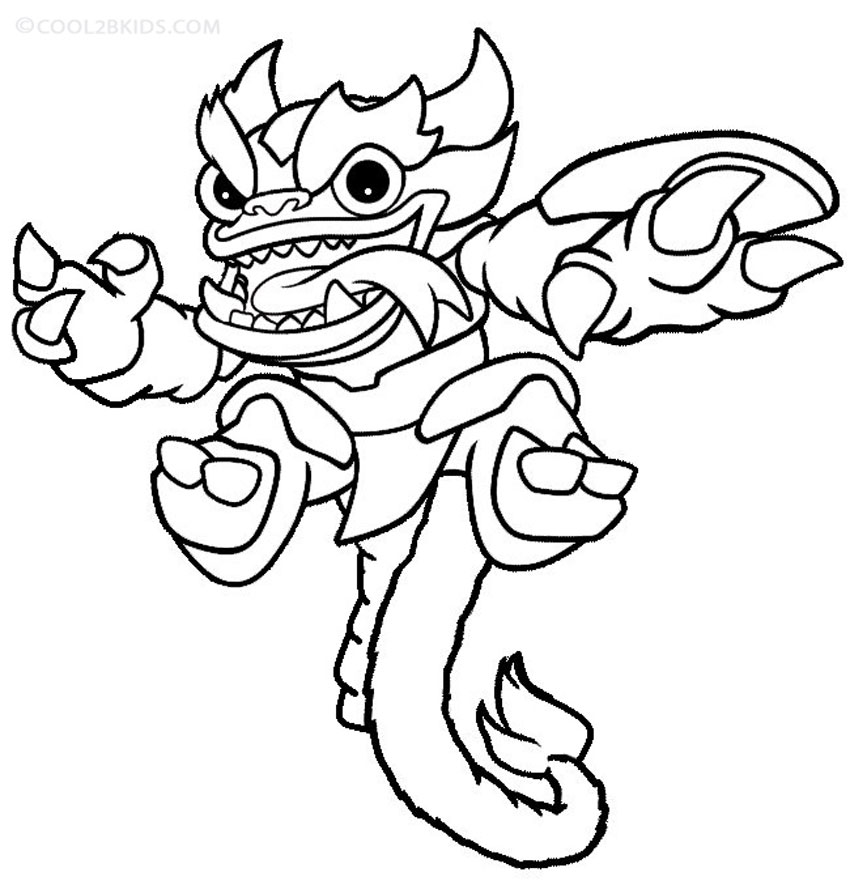 850x889 Printable Skylander Giants Coloring Pages For Kids