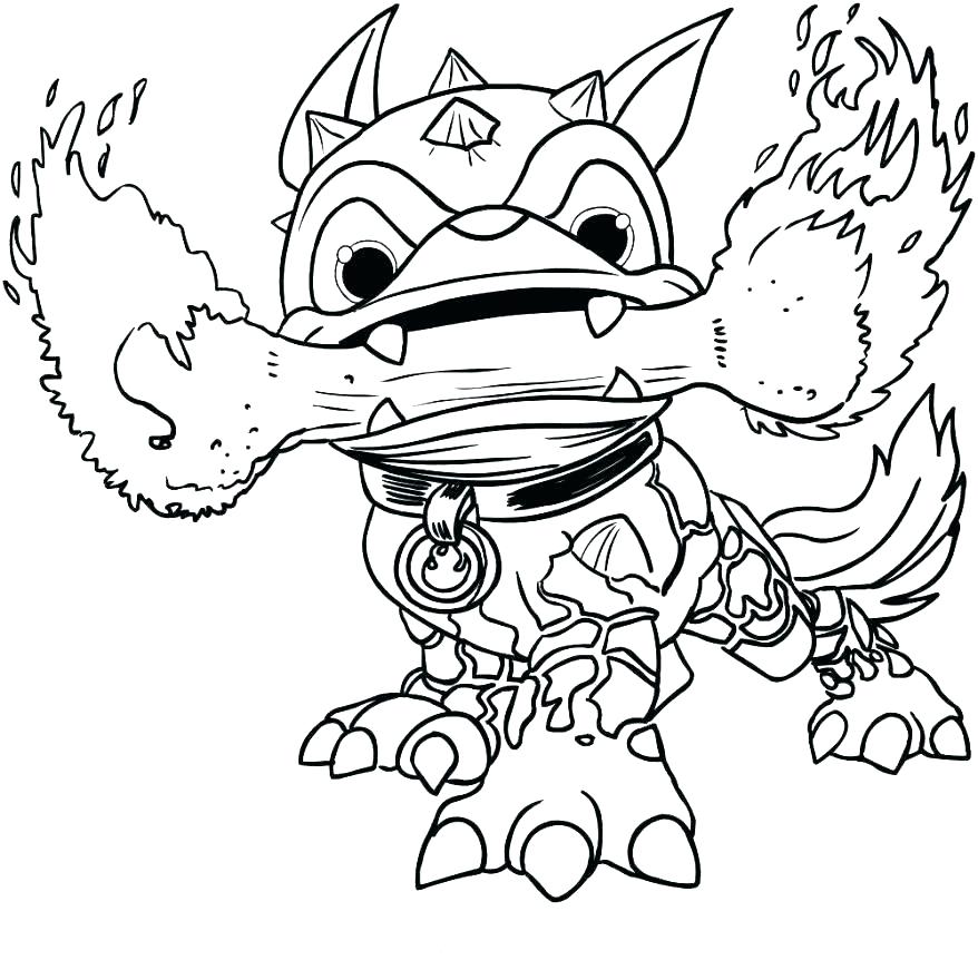 878x871 Skylanders Coloring Pages