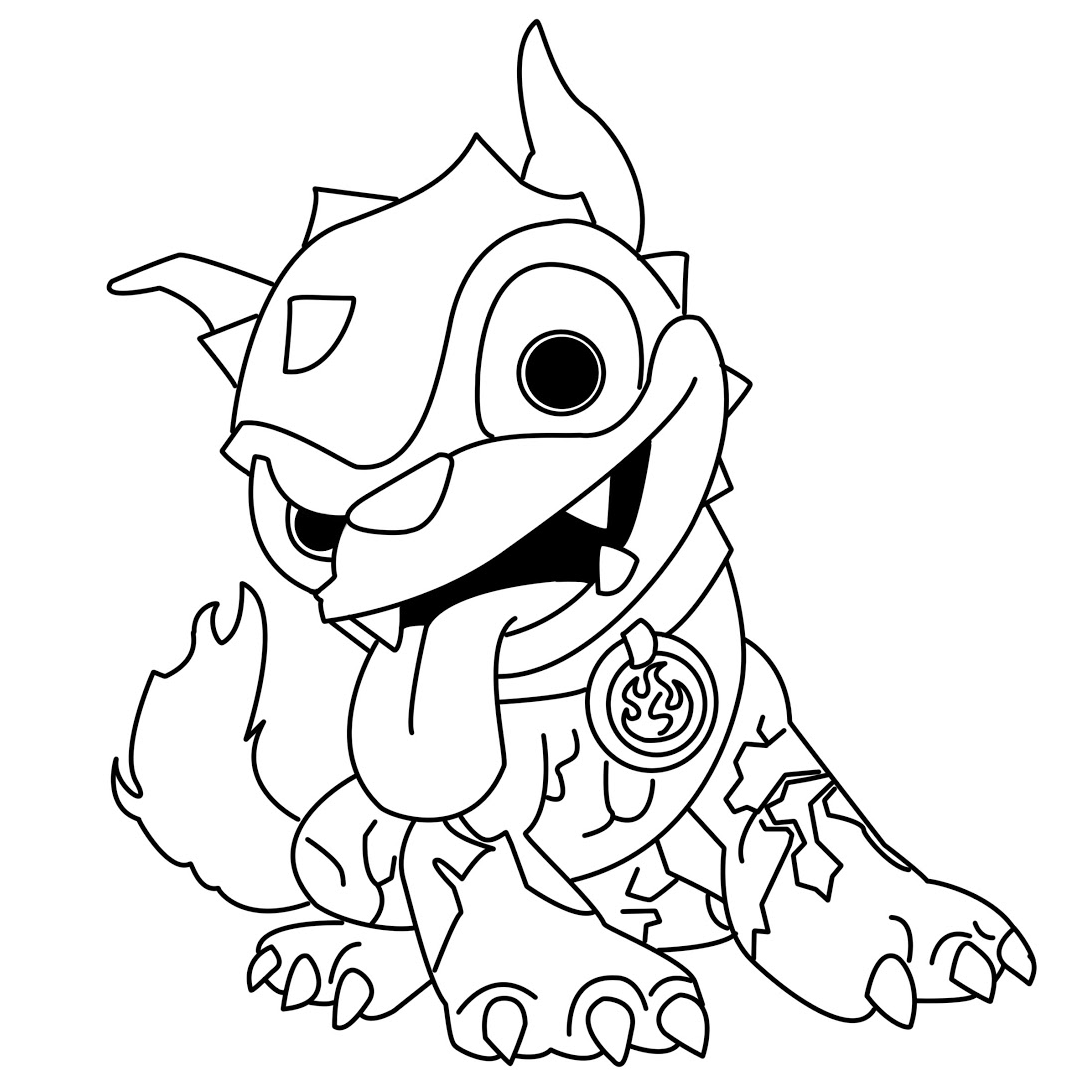 1077x1088 Skylanders Thumpback Coloring Pages Skylanders Giants Hot Dog