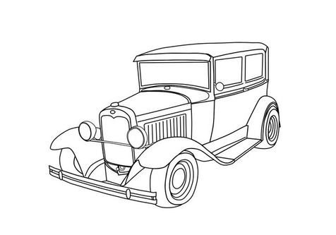 476x333 Fiat Car Cartoon Coloring Old Hot Rod Cars Pages Pictures