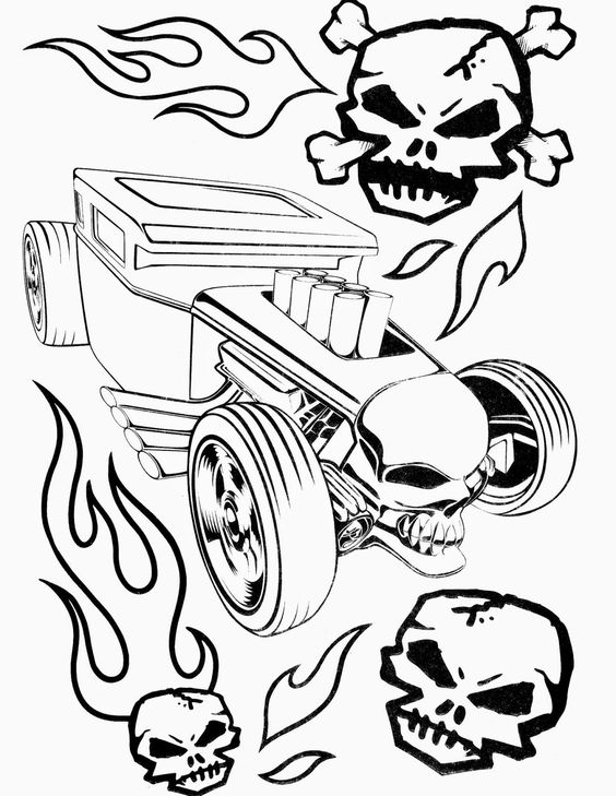 564x729 Hot Wheels Coloring Pages Hotrod Car