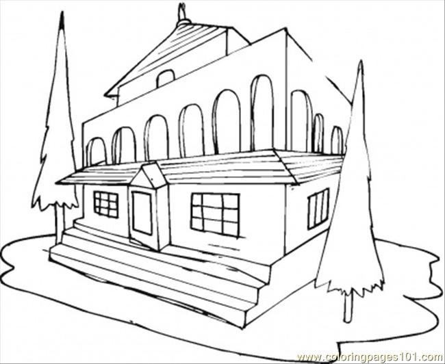 650x532 Hotel Coloring Page