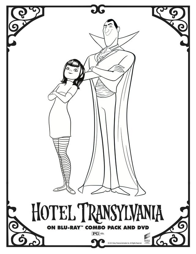 640x828 Character Coloring And Activity Pages Hotel Transylvania