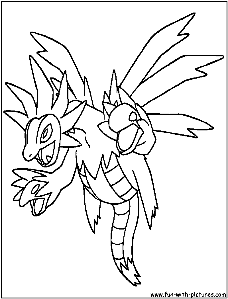 800x1050 Hydreigon Coloring Page