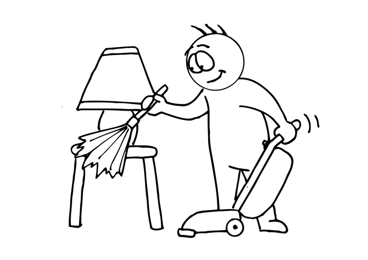 750x531 Coloring Page House Cleaning